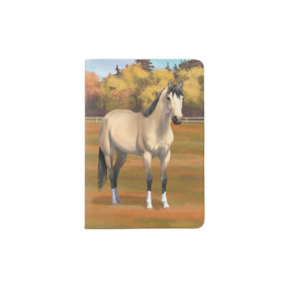 Beautiful Buckskin Quarter Horse Passport Holder