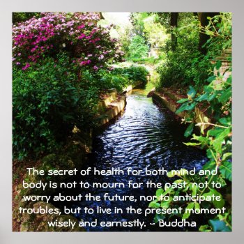 Beautiful Buddhist Quote About Health And Wellness Poster by spiritcircle at Zazzle