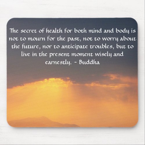 Beautiful Buddhist Quote with inspirational photo Mouse Pad