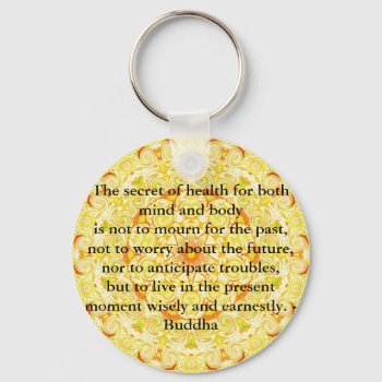 Beautiful Buddhist Quote With Vibrant Mandela Keychain by spiritcircle at Zazzle