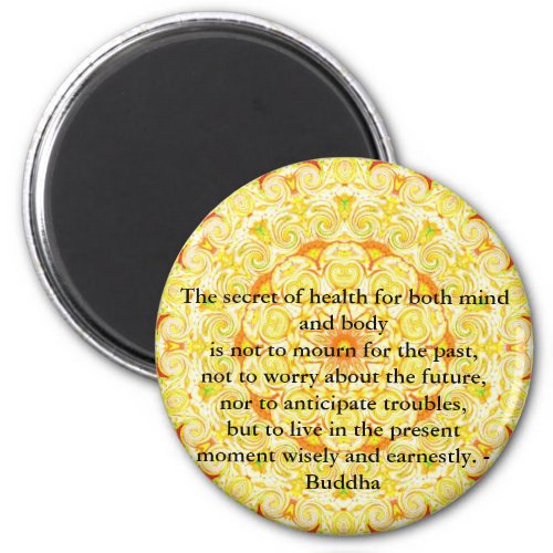 Beautiful Buddhist Quote with Vibrant Mandela Magnet