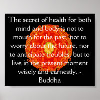 Beautiful Buddhist Quote with Vibrant Mandela Poster
