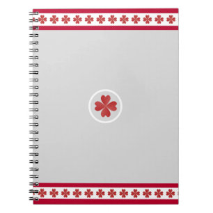 Beautiful Burgundy Heart Pattern Notebook