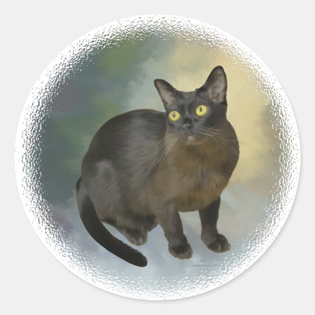 Beautiful Burmese Classic Round Sticker (Front)
