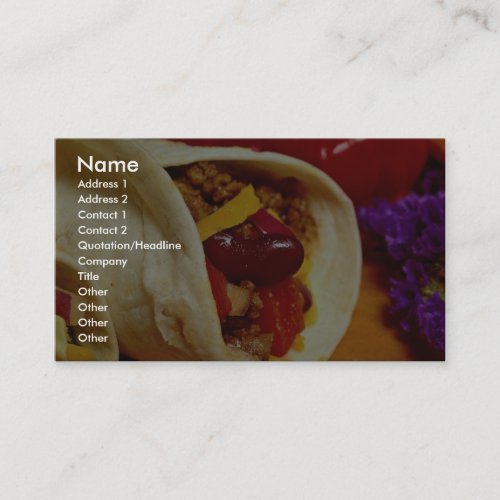 Beautiful Burrito recipe for food lovers Business Card Templates
