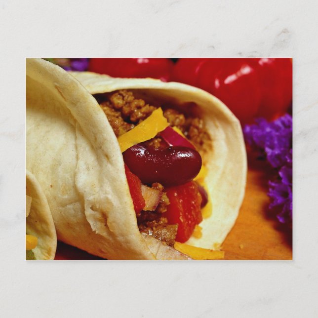 Beautiful Burrito recipe for food lovers Postcard (Front)