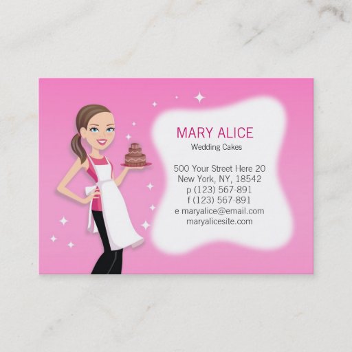 Customizable Beautiful Business Card for Bakery, Cooks, Chefs..