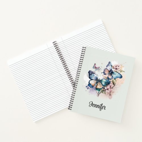 Beautiful Butterflies and Flowers Notebook