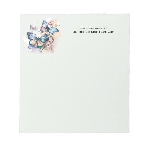 Beautiful Butterflies and Flowers Notepad