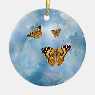 Beautiful Butterflies Ceramic Ornament