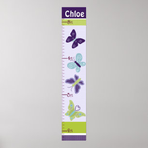 Beautiful Butterflies Growth Chart Keep at 8x44!