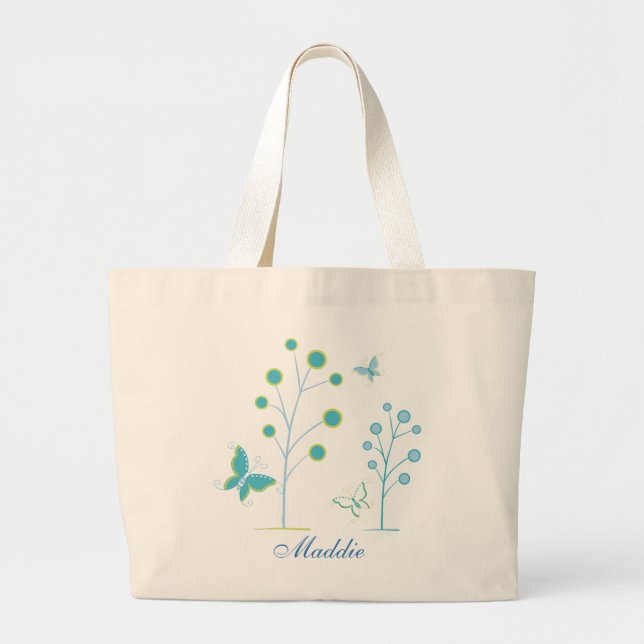 Beautiful Butterflies Large Tote Bag (Front)