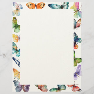 Beautiful Butterflies Letterhead