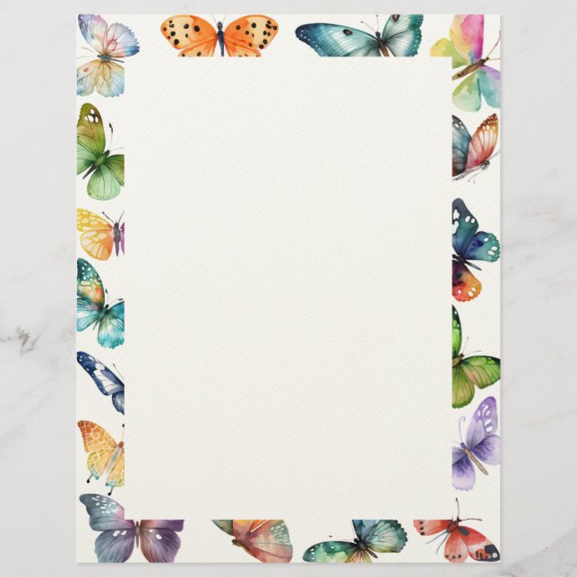 Beautiful Butterflies Letterhead (Front)