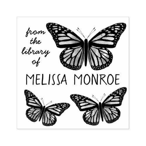 Beautiful Butterflies Monarchs Library Of Custom Rubber Stamp