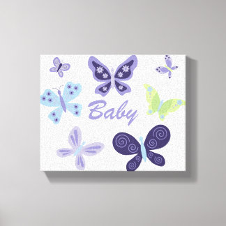 Beautiful Butterflies Nursery (10"x8") Canvas Print
