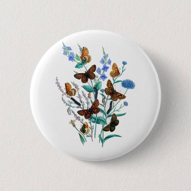 Beautiful Butterflies Pinback Button (Front)