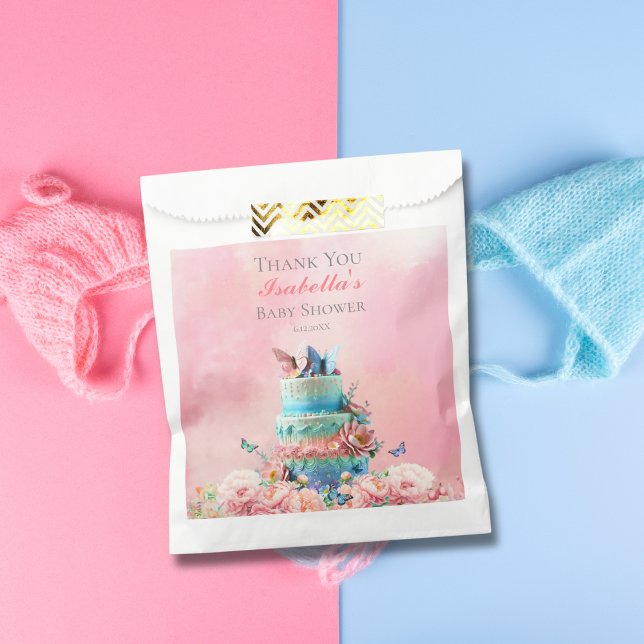 Beautiful Butterflies Twins Baby Shower Favor Bag (Creator Uploaded)