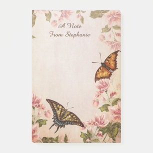 Beautiful Butterflies & Vintage Blossom Post-it Notes