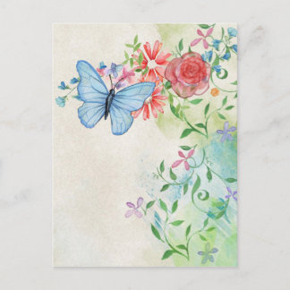 beautiful butterflies Watercolor Postcard
