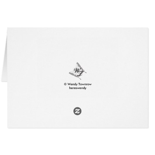 beautiful butterflies & wattle horizontal card (Back Horizontal)