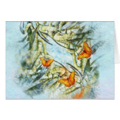 beautiful butterflies & wattle horizontal card (Front Horizontal)