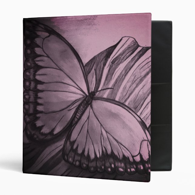 Beautiful Butterfly 3 Ring Binder (Front/Inside)
