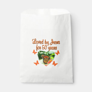 BEAUTIFUL BUTTERFLY 50TH BIRTHDAY DESIGN FAVOR BAG