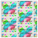 BEAUTIFUL BUTTERFLY 60TH BIRTHDAY FABRIC