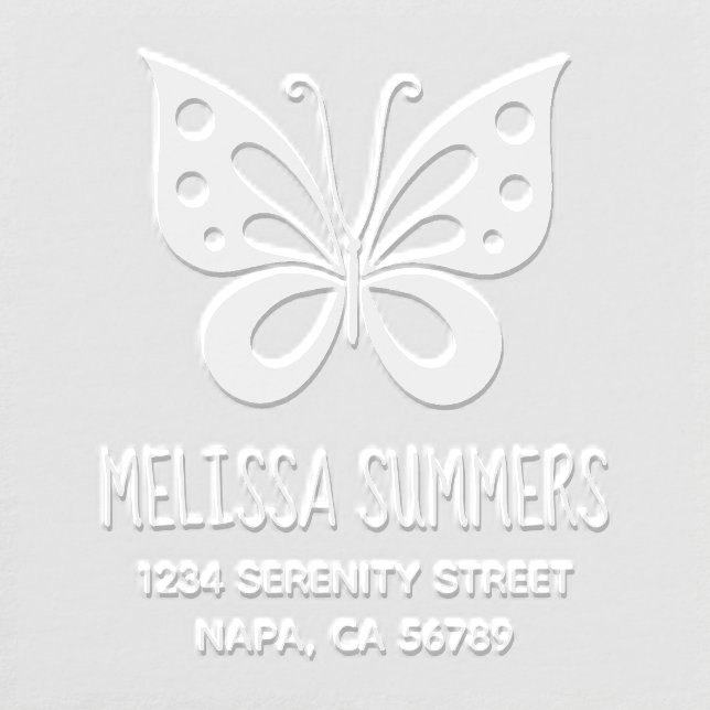 Beautiful Butterfly Address Embosser (Design)