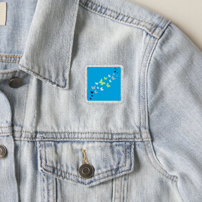 Beautiful Butterfly Agender Pride  Patch (On Jacket)