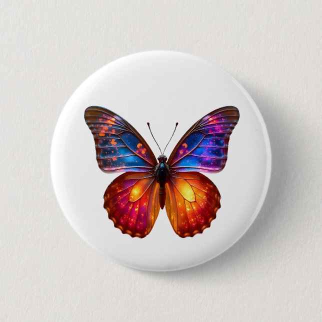 Beautiful Butterfly Art Button (Front)