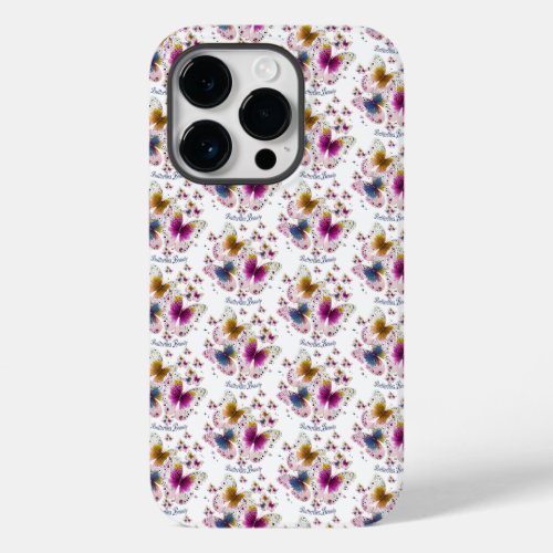 Beautiful Butterfly Art Pattern Case_Mate iPhone 14 Pro Case