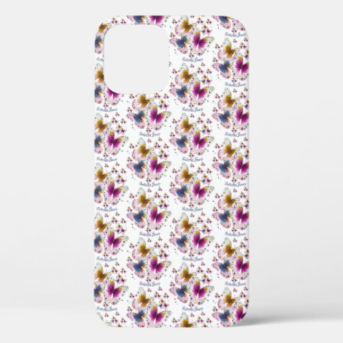 Beautiful Butterfly Art Pattern iPhone 12 Case