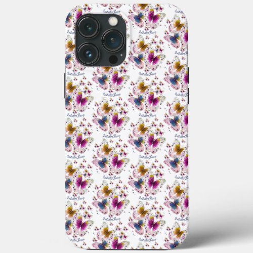 Beautiful Butterfly Art Pattern iPhone 13 Pro Max Case