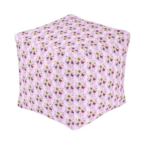 Beautiful Butterfly Art Pattern Pouf