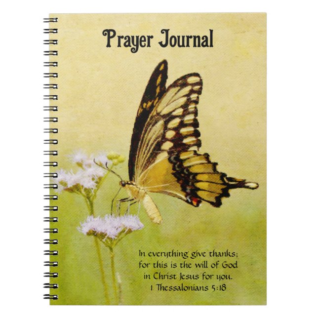 Beautiful Butterfly Art Prayer Journal  (Front)