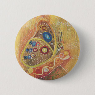 Beautiful Butterfly Art Round Badge Button