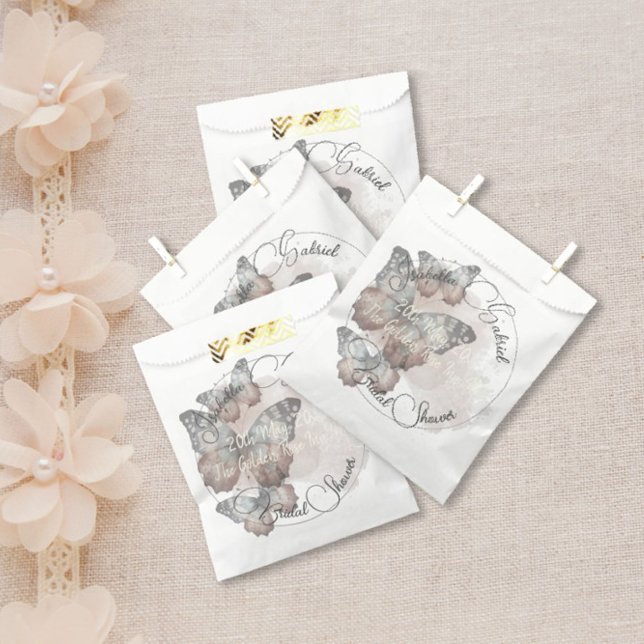 Beautiful Butterfly Bridal Shower  Favor Bag (Creator Uploaded)