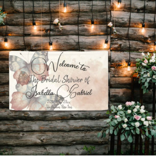 Beautiful Butterfly Bridal Shower Welcome Banner