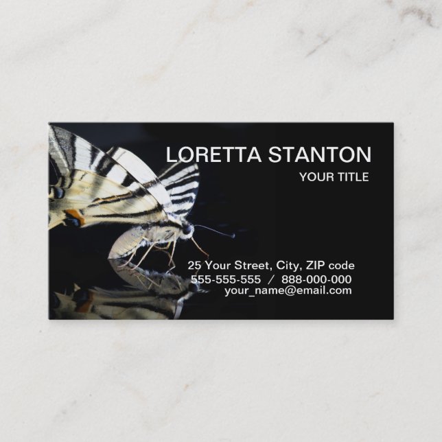 Beautiful butterfly business card (Front)