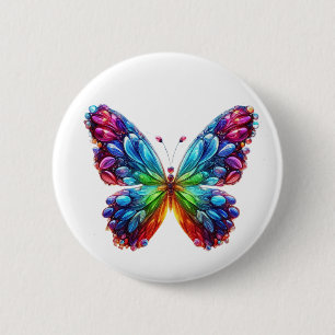 Beautiful Butterfly Button