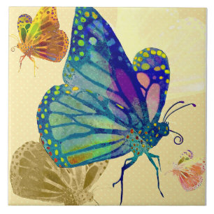 Beautiful Butterfly Ceramic Kitchen Tile