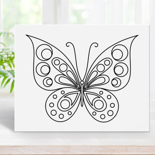 Beautiful Butterfly Coloring Page Poster