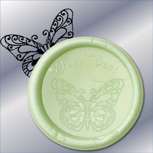 Beautiful Butterfly Custom text Wax Seal Sticker