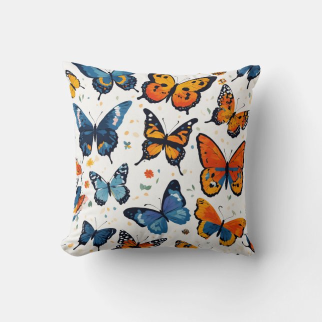 Beautiful butterfly design pillow (Front)