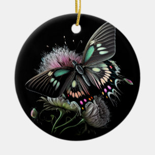 beautiful-butterfly-flower ceramic ornament