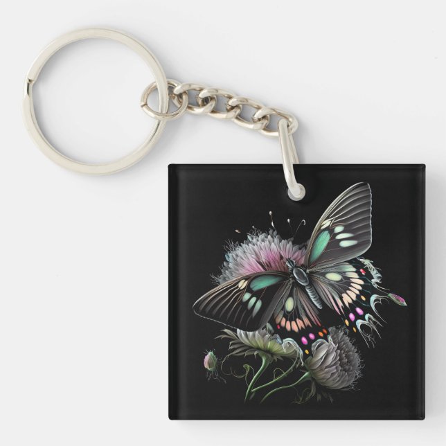 beautiful-butterfly-flower keychain (Front)