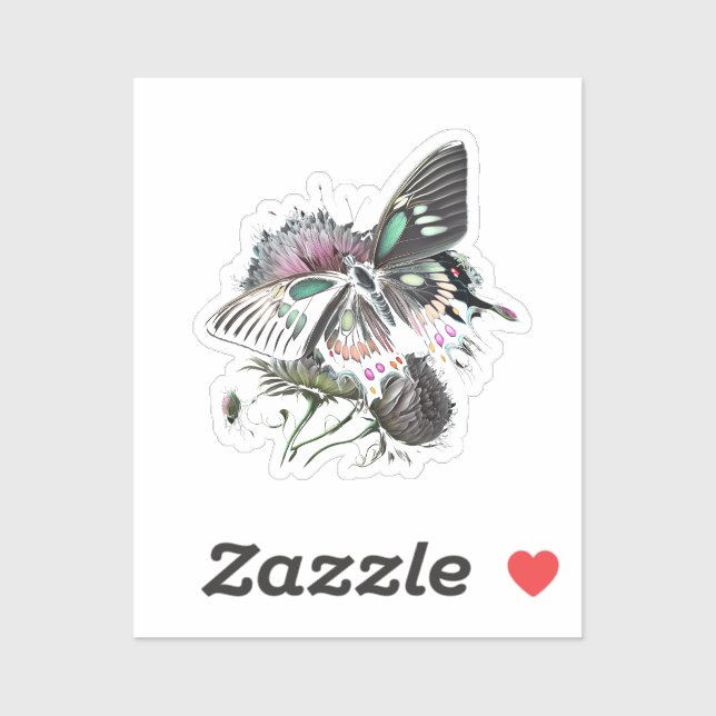 beautiful-butterfly-flower sticker (Sheet)