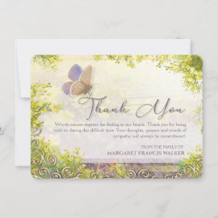 Beautiful Butterfly Garden Delight Thank You Card
